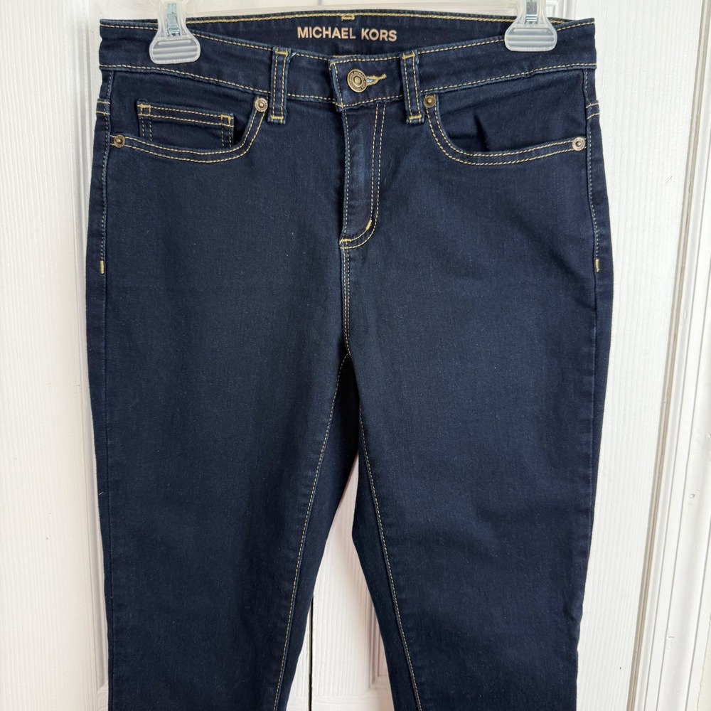 Michael Kors Womens Size 4 Dark‎ Wash Skinny Jeans Indigo Blue Stretch Denim